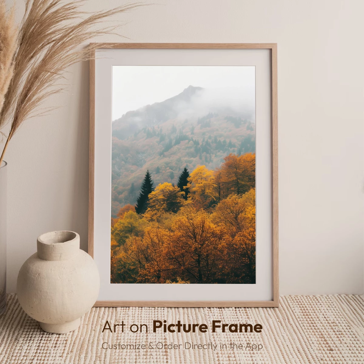 Autumn Mist: Golden Forests and Veiled Peaks - Image 7