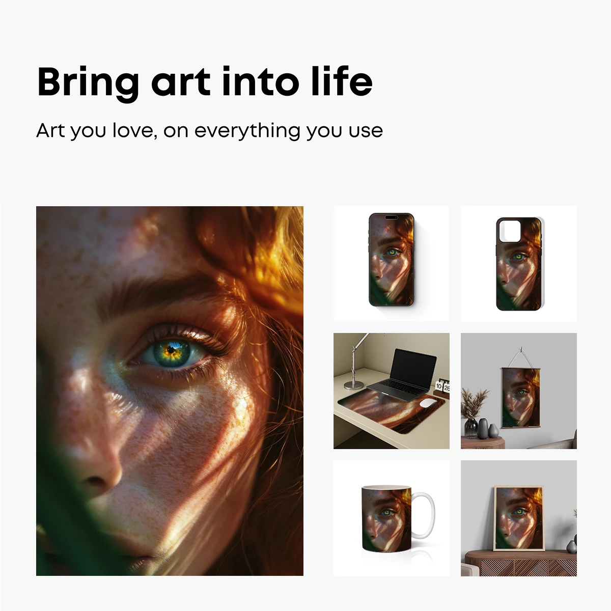 Freckled Gaze: Sunlit Serenity in Verdant Shadows - Image 2