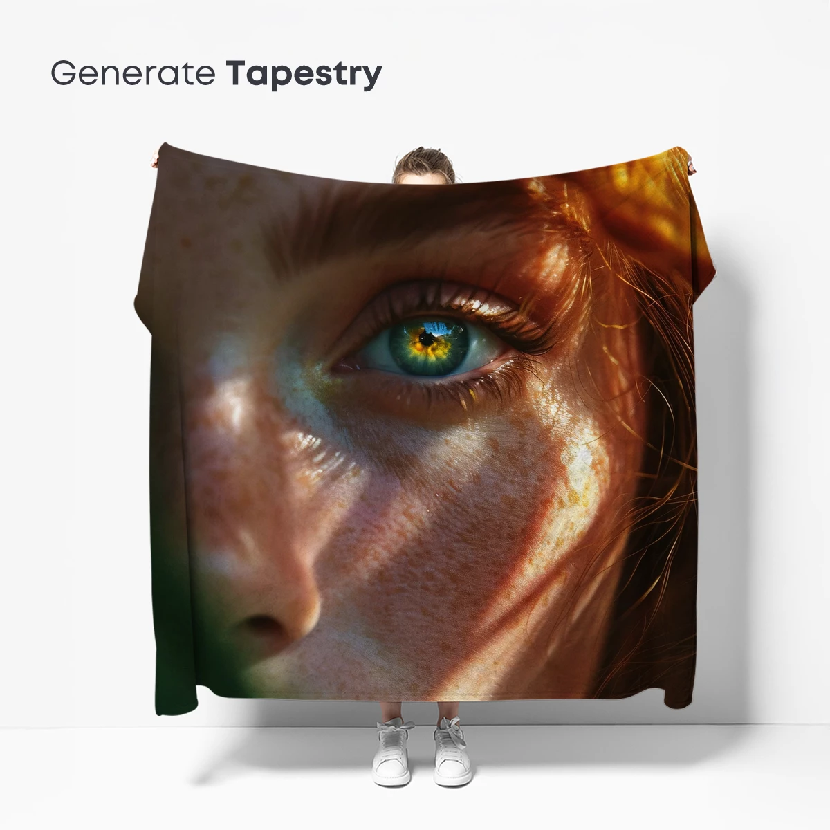 Freckled Gaze: Sunlit Serenity in Verdant Shadows - Image 5