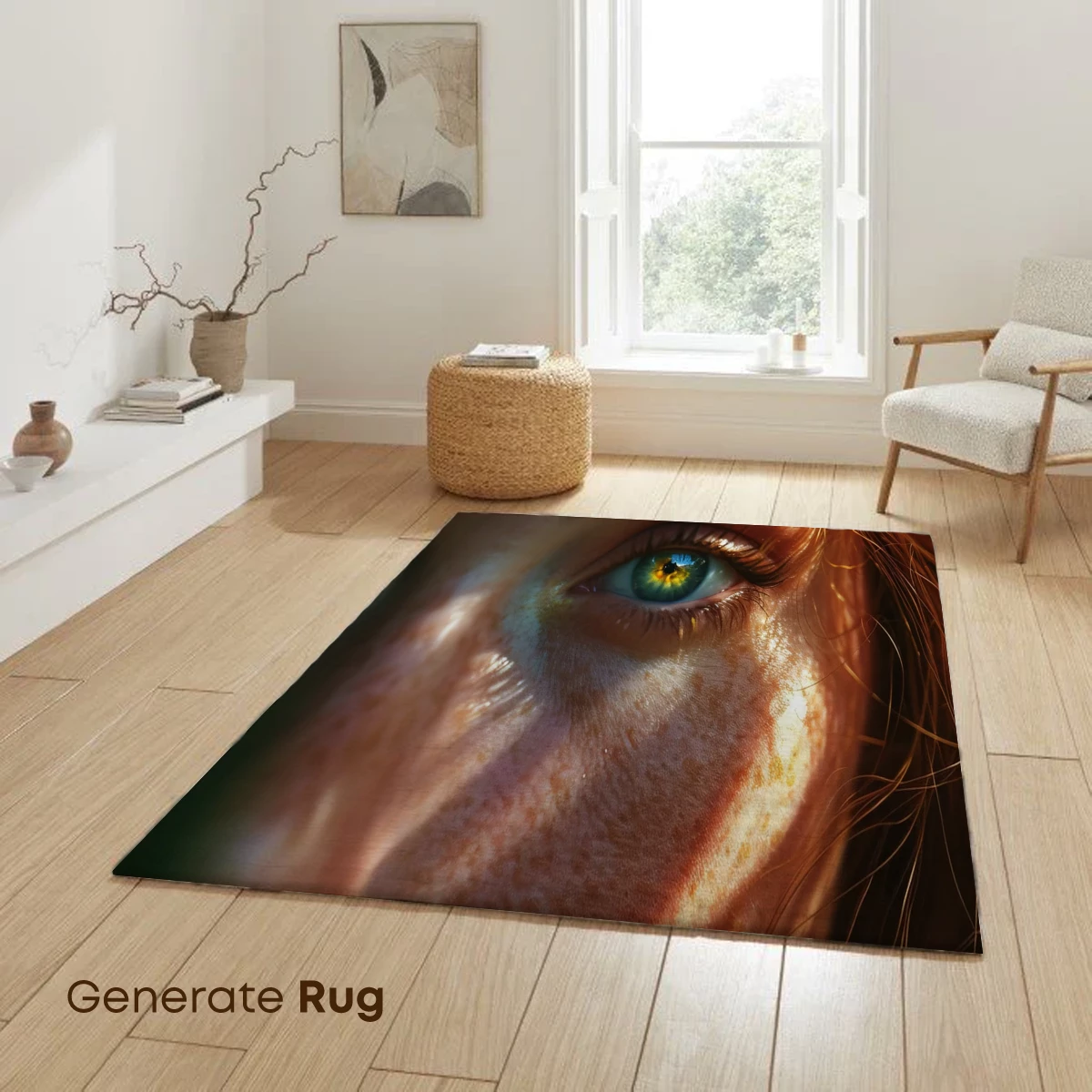 Freckled Gaze: Sunlit Serenity in Verdant Shadows - Image 6