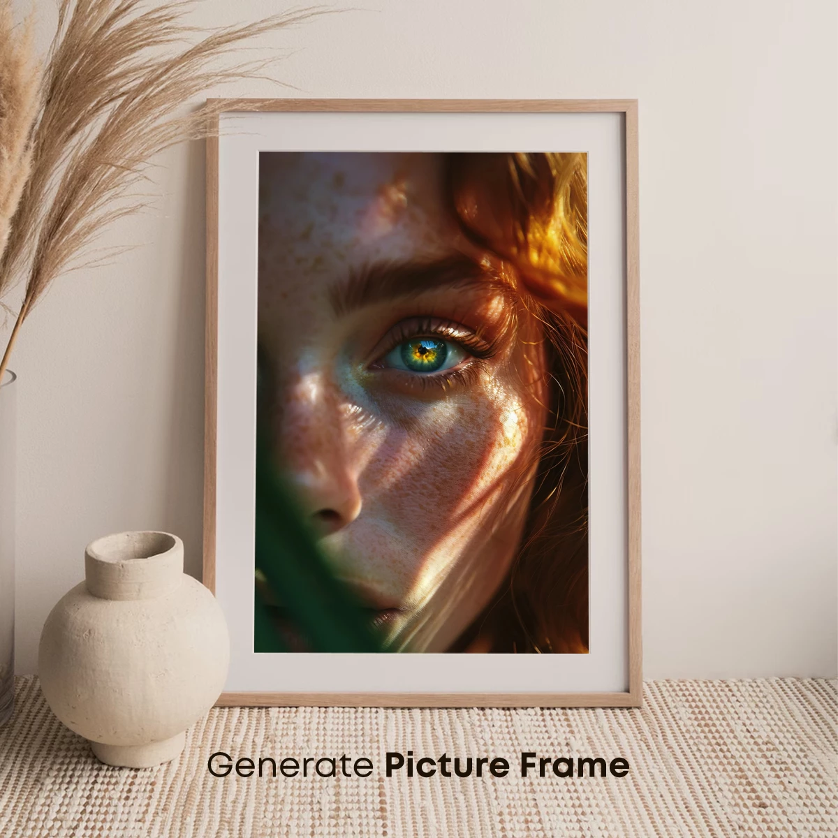 Freckled Gaze: Sunlit Serenity in Verdant Shadows - Image 7