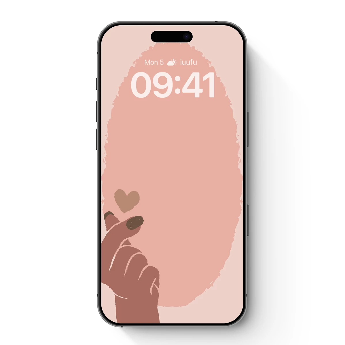 Heart-Touched Canvas: Minimalist Hand Art