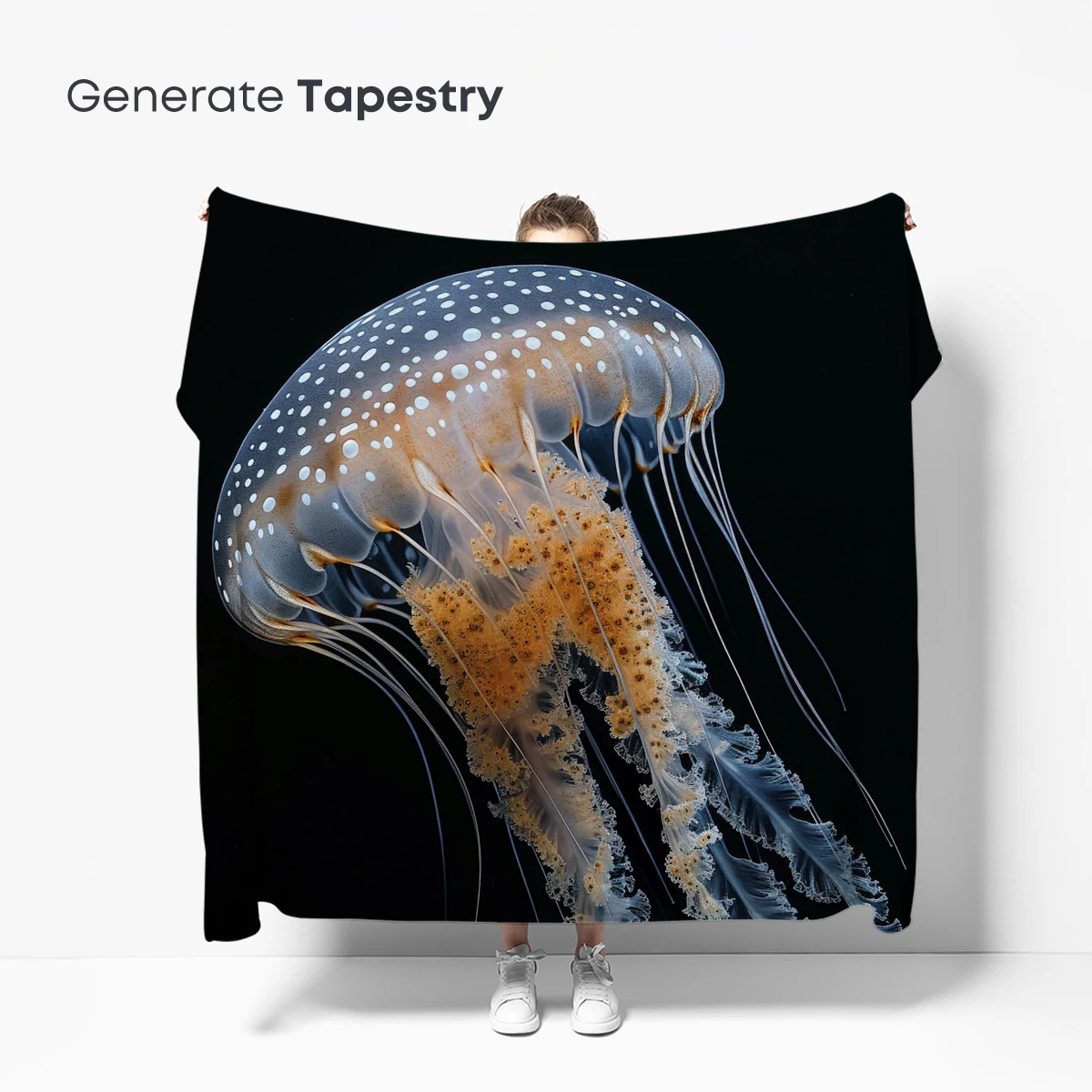 Ethereal Jellyfish: Oceanic Elegance in Darkness - Image 5