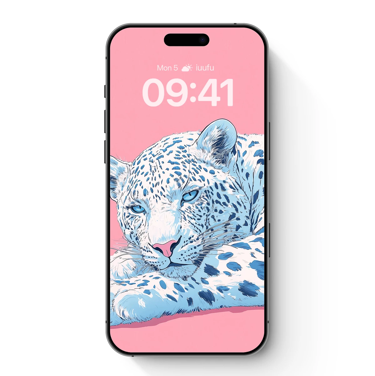 Blue Leopard in Pink: Pop Art Elegance