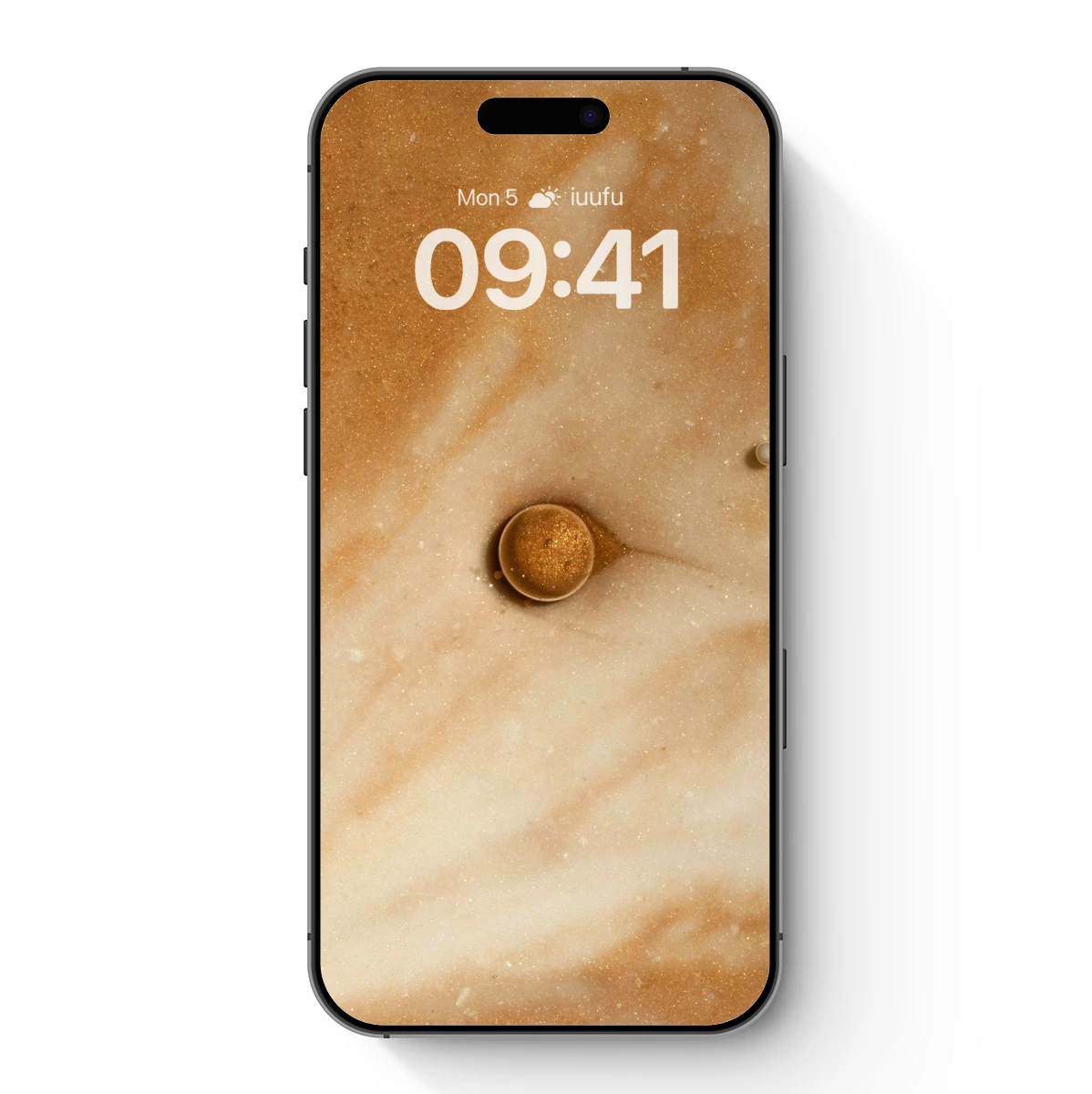 Golden Orb in Celestial Swirls