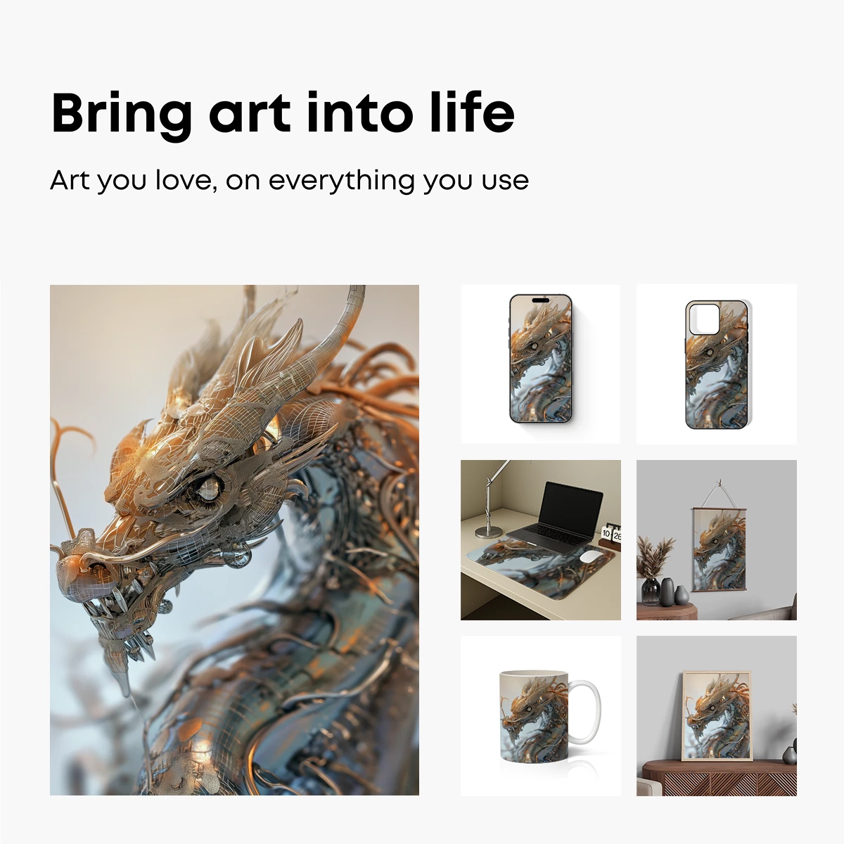 Cybernetic Dragon: Futuristic Mythology Art - Image 2