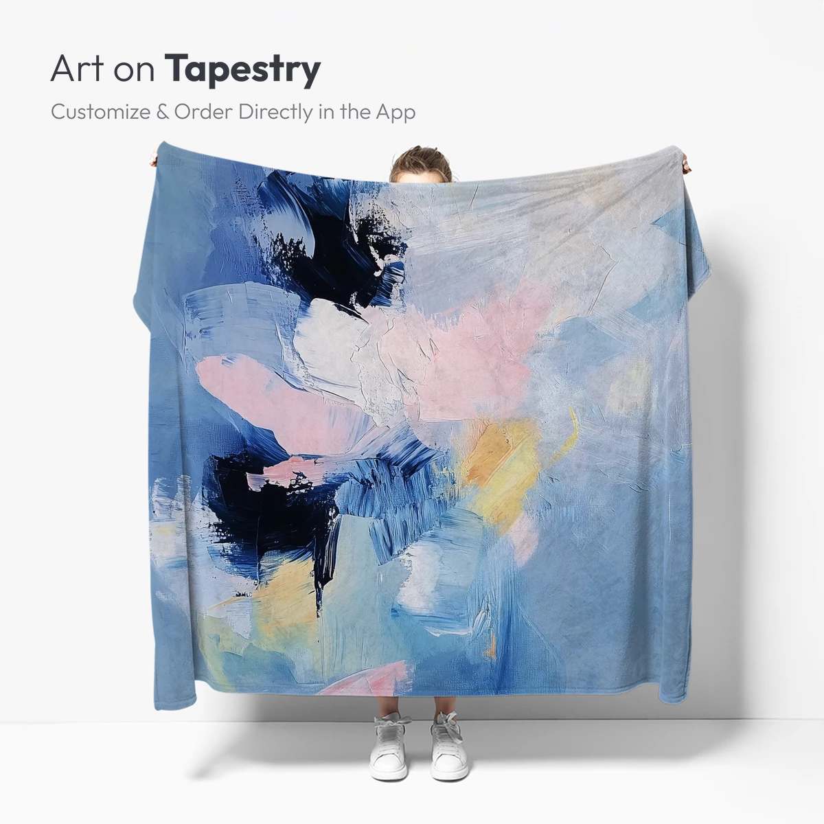 Abstract Symphony in Blue: Brushstroke Harmony - Image 5