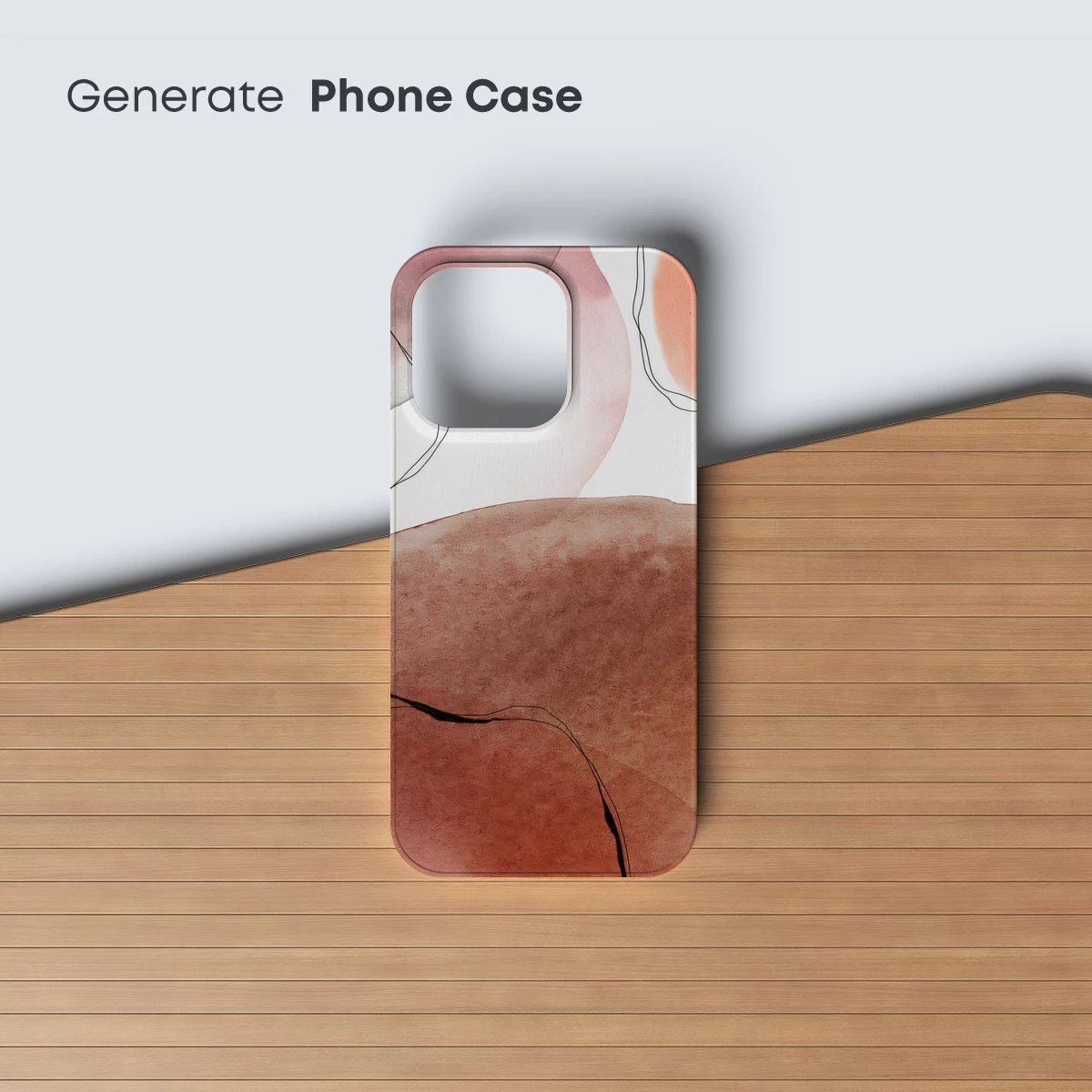 Abstract Terra Cotta Flow: Modern Watercolor Elegance - Image 3