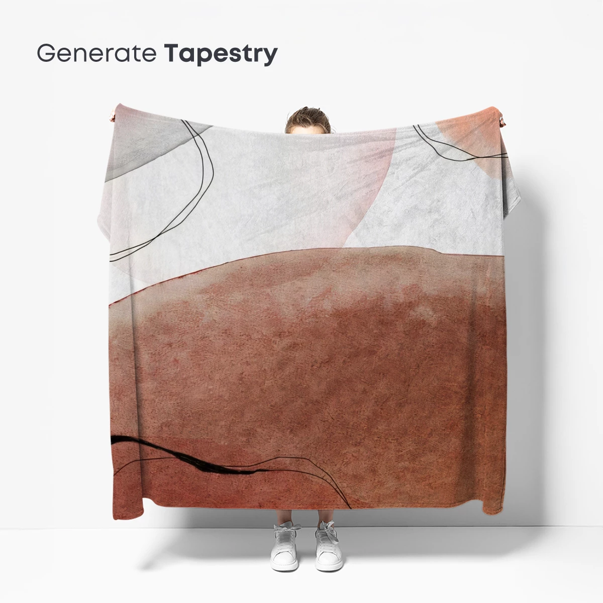 Abstract Terra Cotta Flow: Modern Watercolor Elegance - Image 5