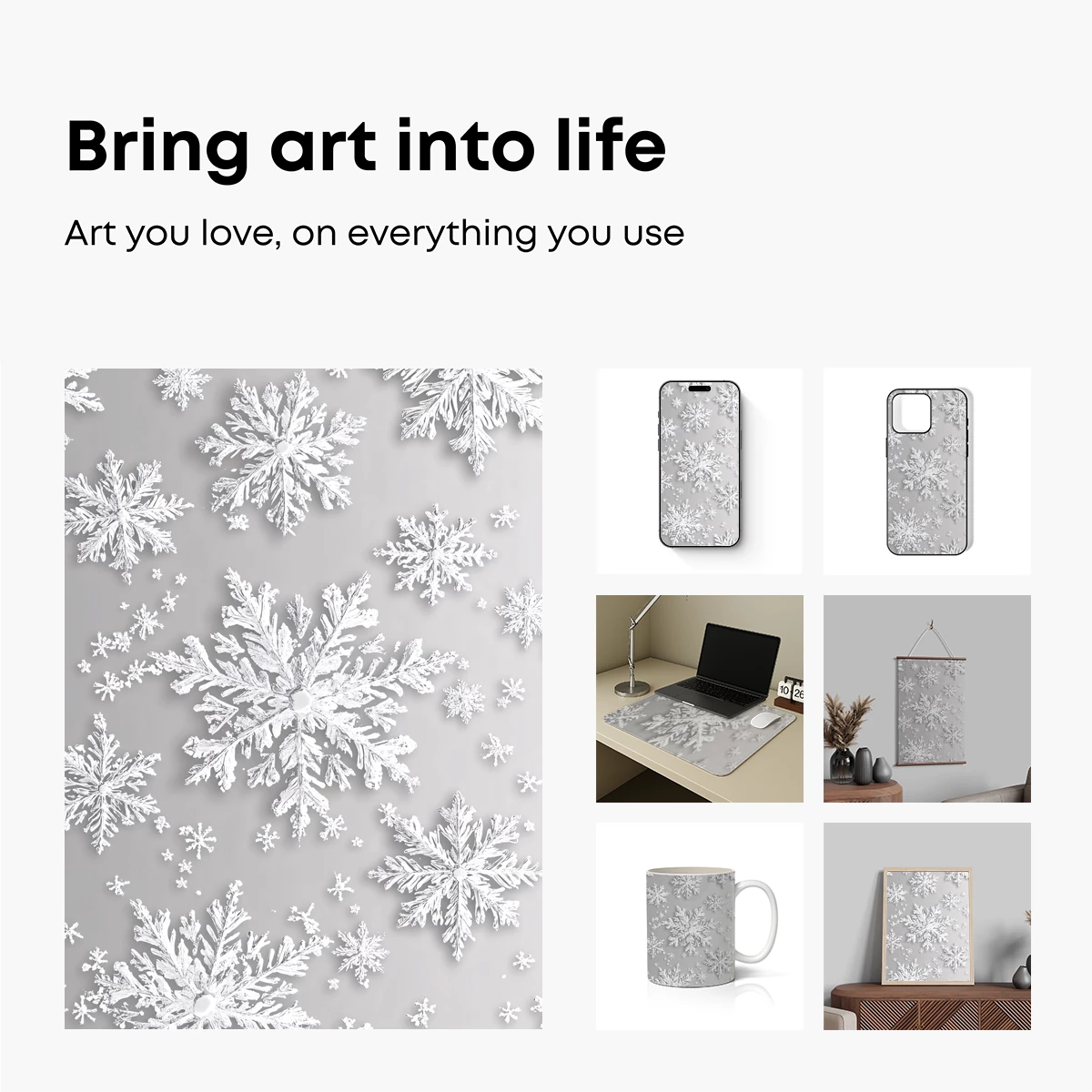 Frosty Elegance: Snowflake Symphony - Image 2
