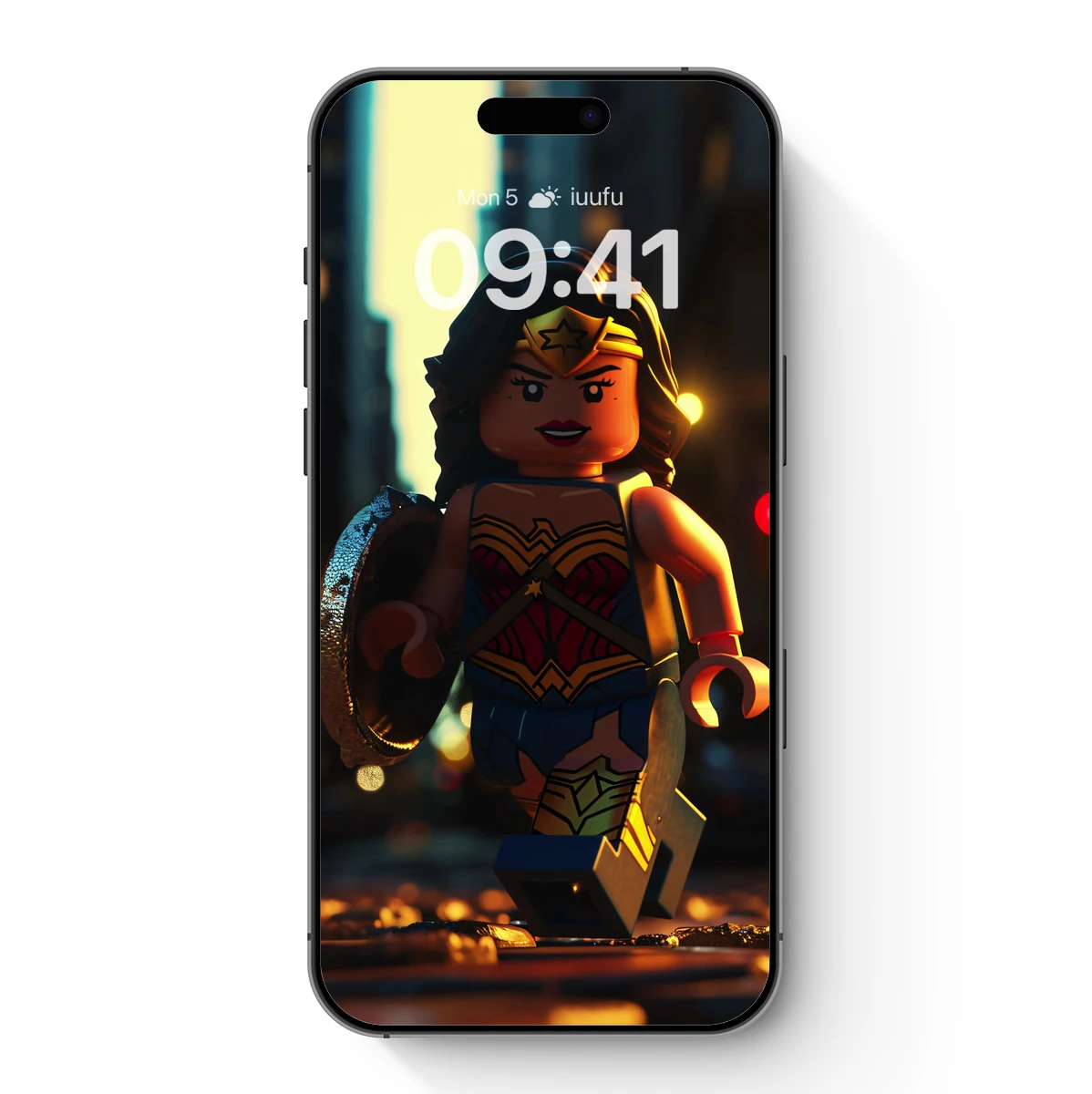 Luminous LEGO Wonder Woman in Urban Glow Luminous LEGO Wonder Woman in Urban Glow