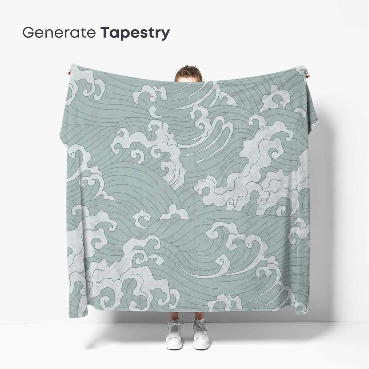 Elegant Hokusai Waves in Pastel Harmony - Image 5