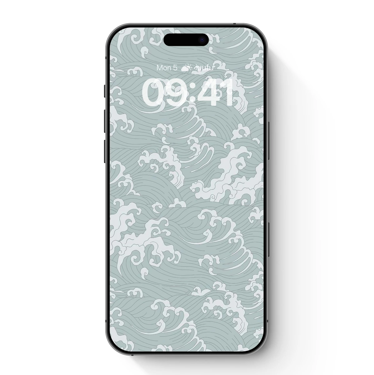 Elegant Hokusai Waves in Pastel Harmony