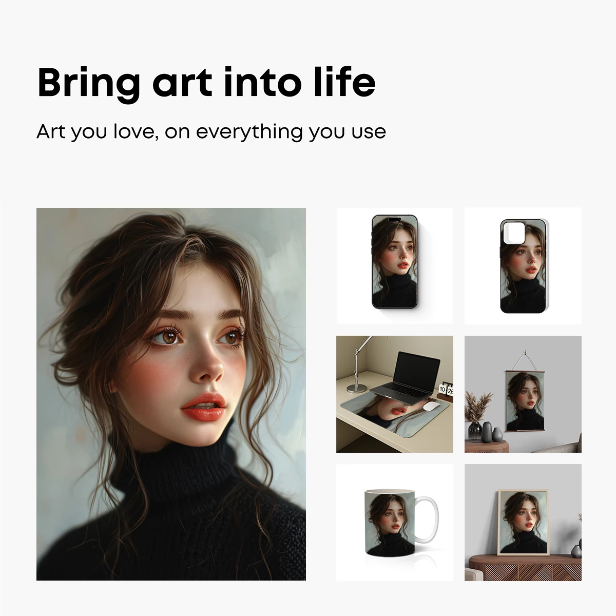Ethereal Portrait: Soft Waves and Warm Hues - Image 2