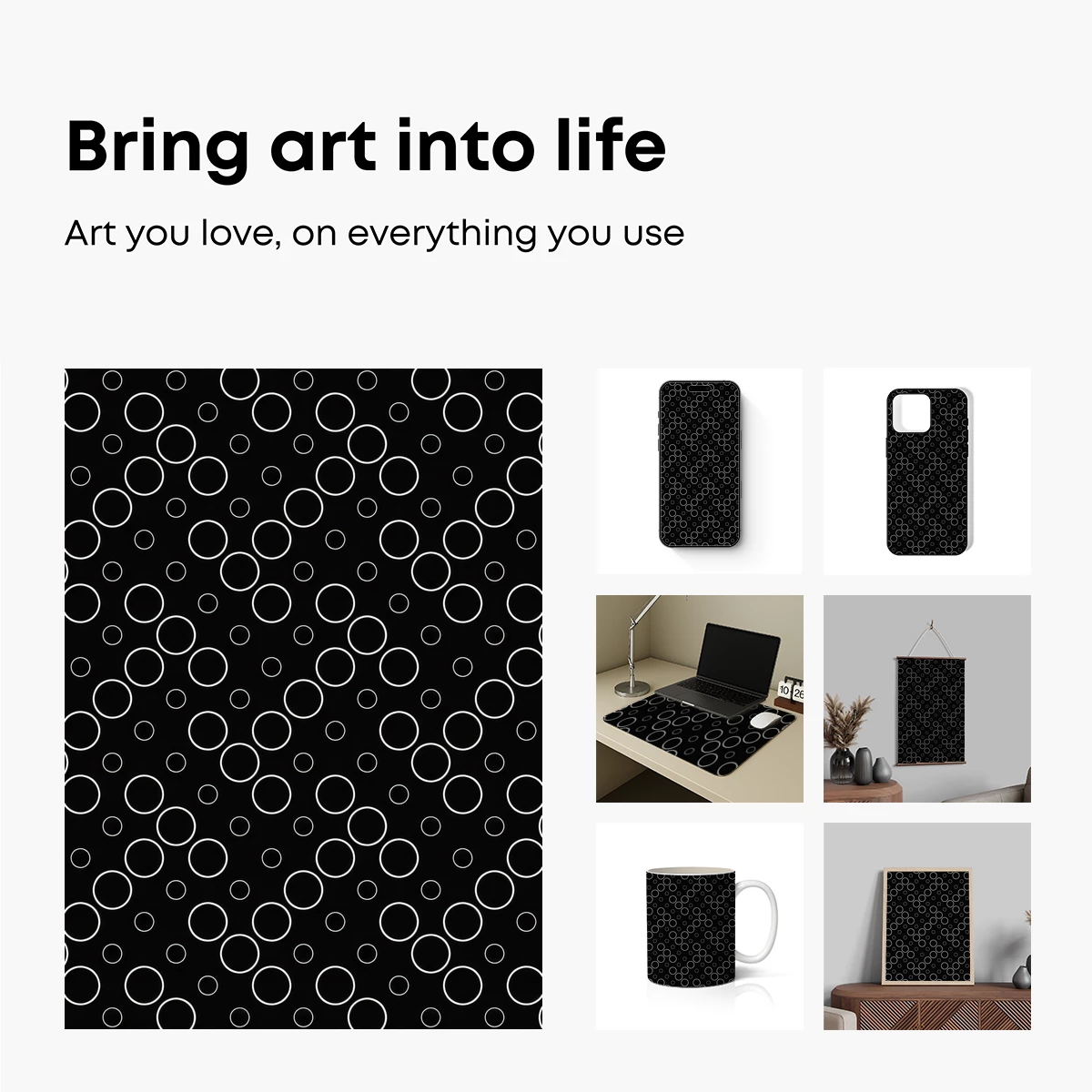 Eclipse of Circles: Monochrome Minimalism - Image 2