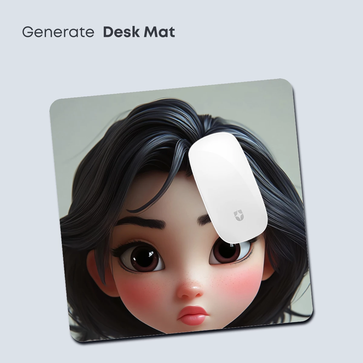 Charming Anime Doll in Soft Purple: A Whimsical Portrait - Image 4