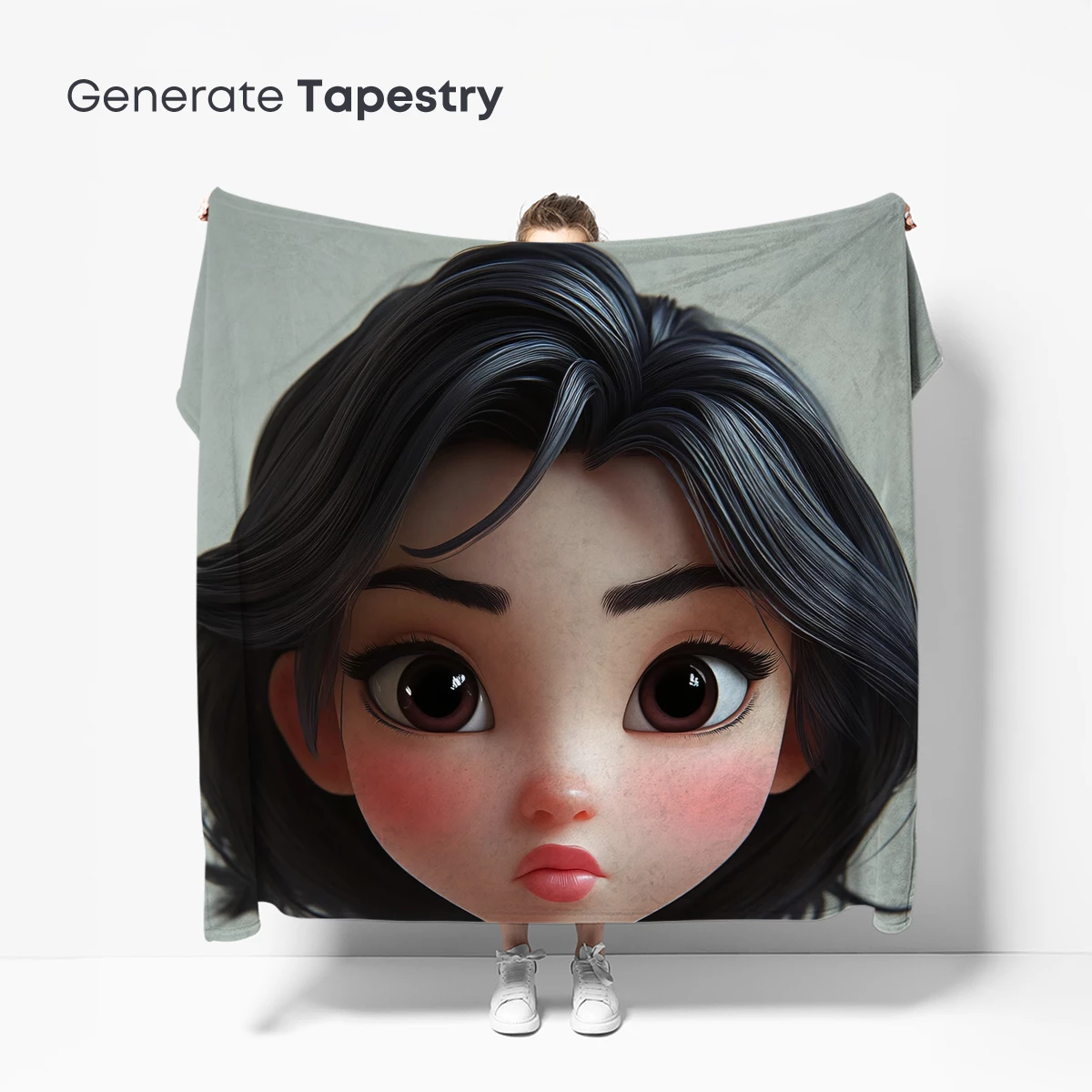 Charming Anime Doll in Soft Purple: A Whimsical Portrait - Image 5