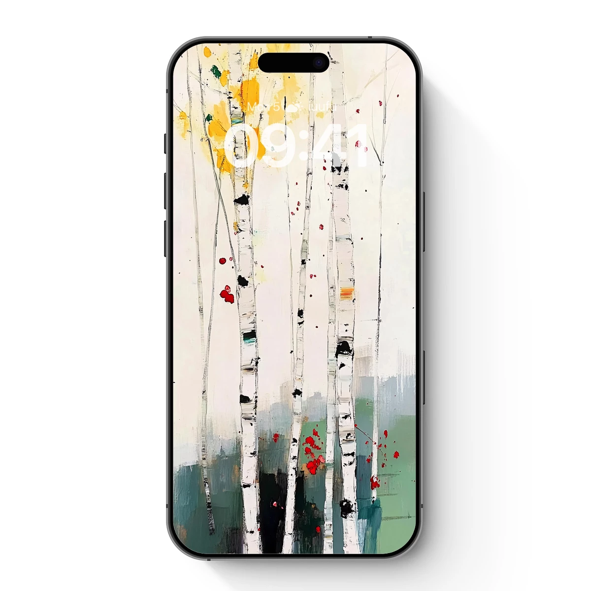 Birch Forest Symphony: Abstract Nature's Palette