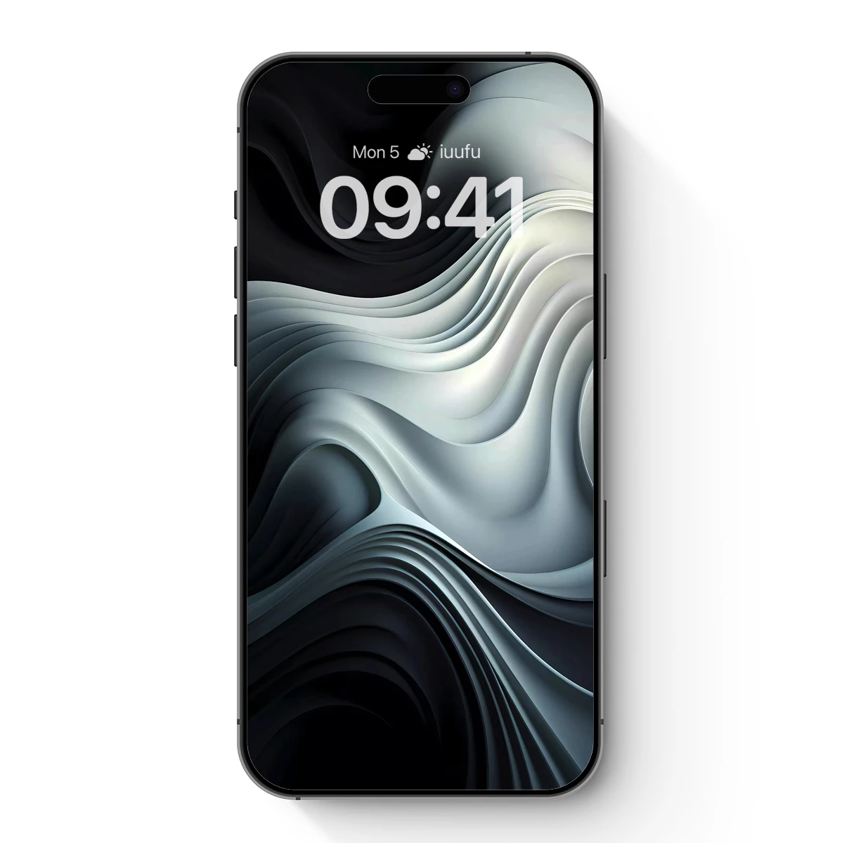 Elegant Monochrome Waves: A Digital Sculpture