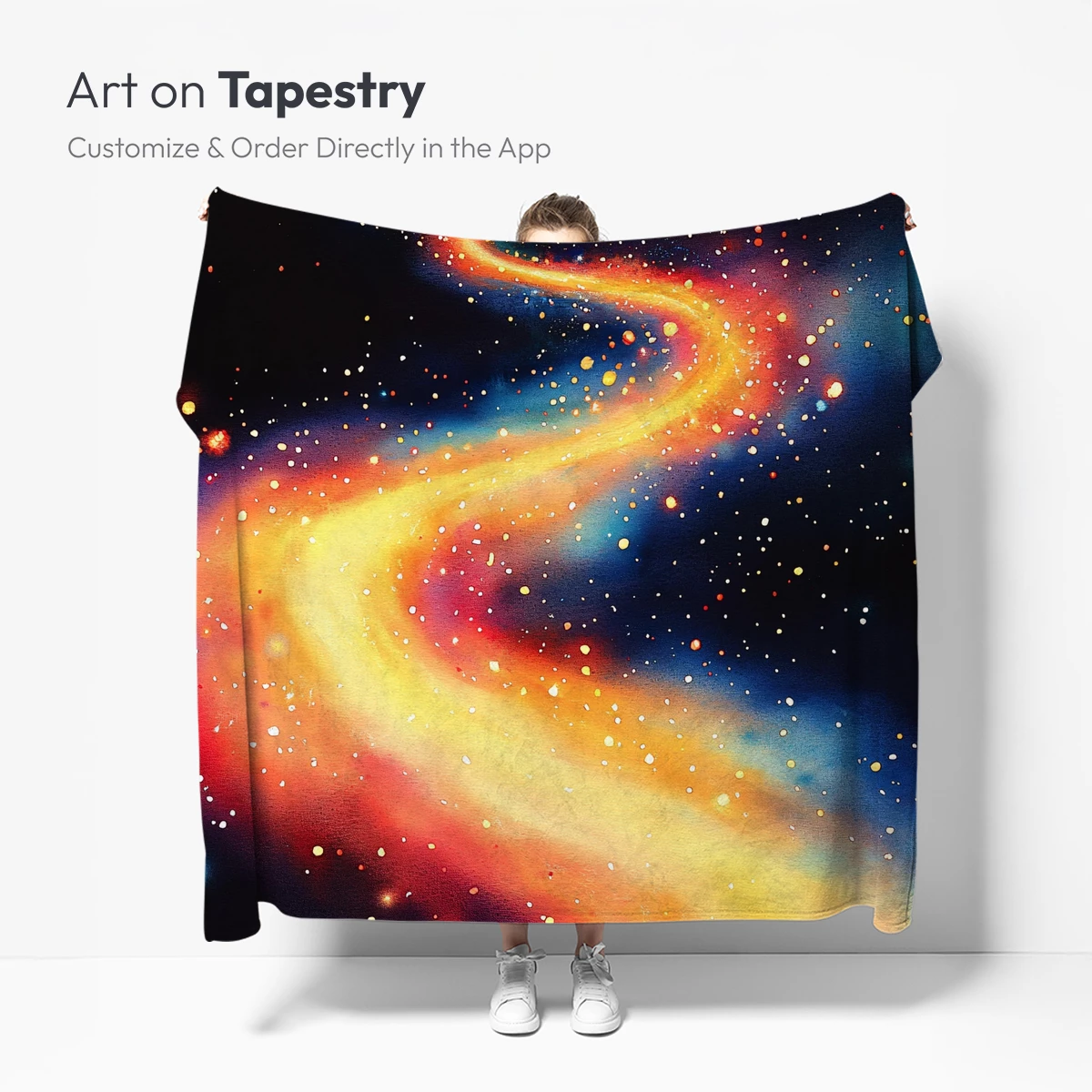 Cosmic Fire Ribbon: A Celestial Dance of Light and Color - Image 5