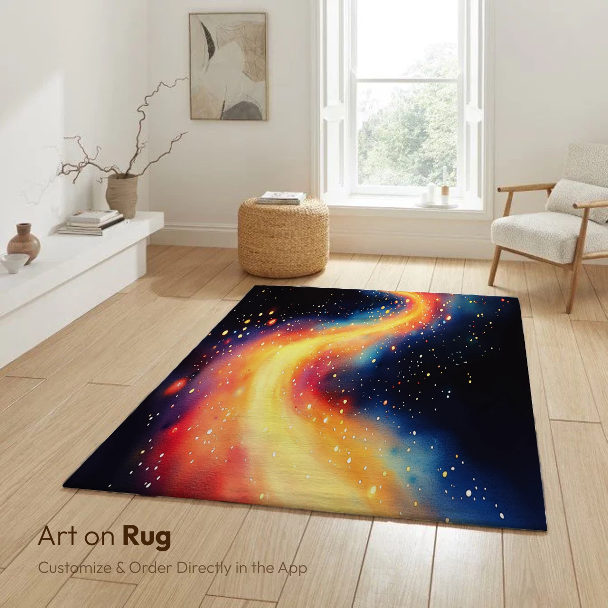Cosmic Fire Ribbon: A Celestial Dance of Light and Color - Image 6