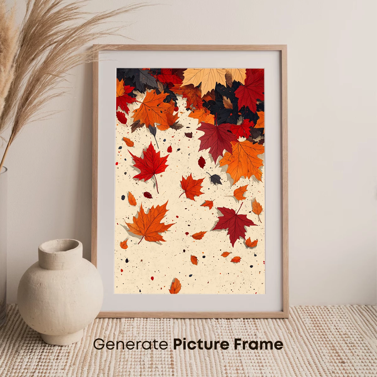 Autumn Symphony: Falling Leaves in Warm Hues - Image 7