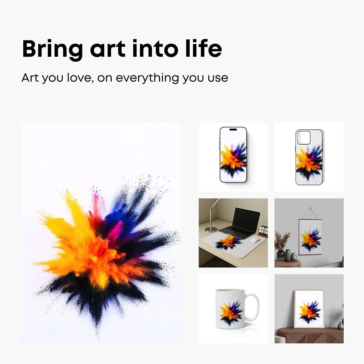 Explosion of Color: Dynamic Powder Burst