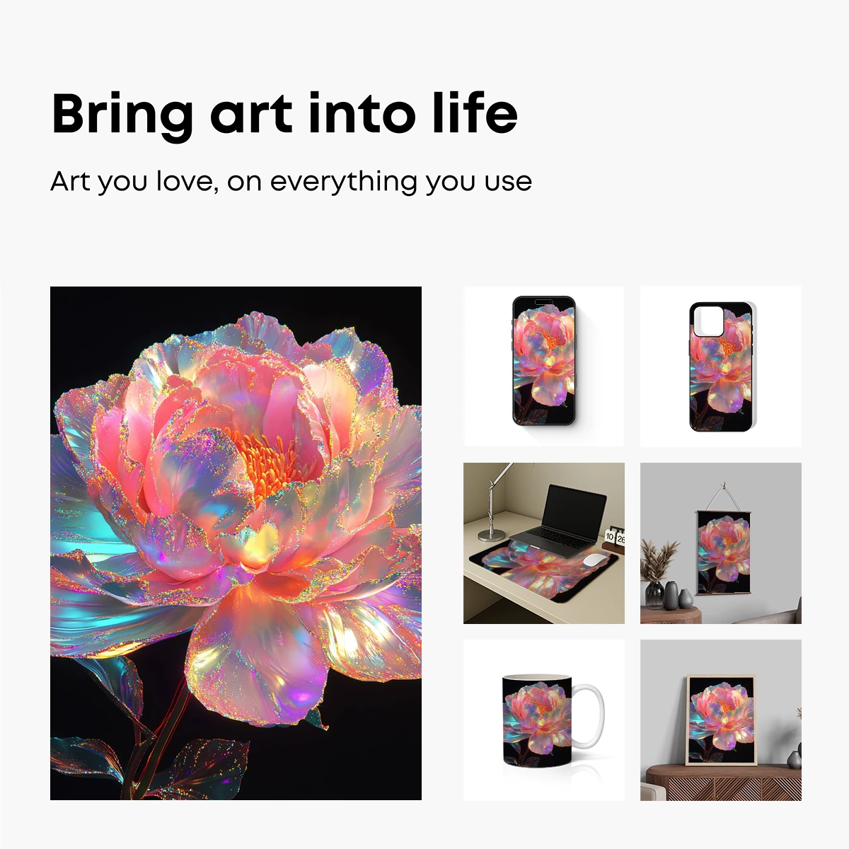 Iridescent Peony: A Prism of Petals - Image 2