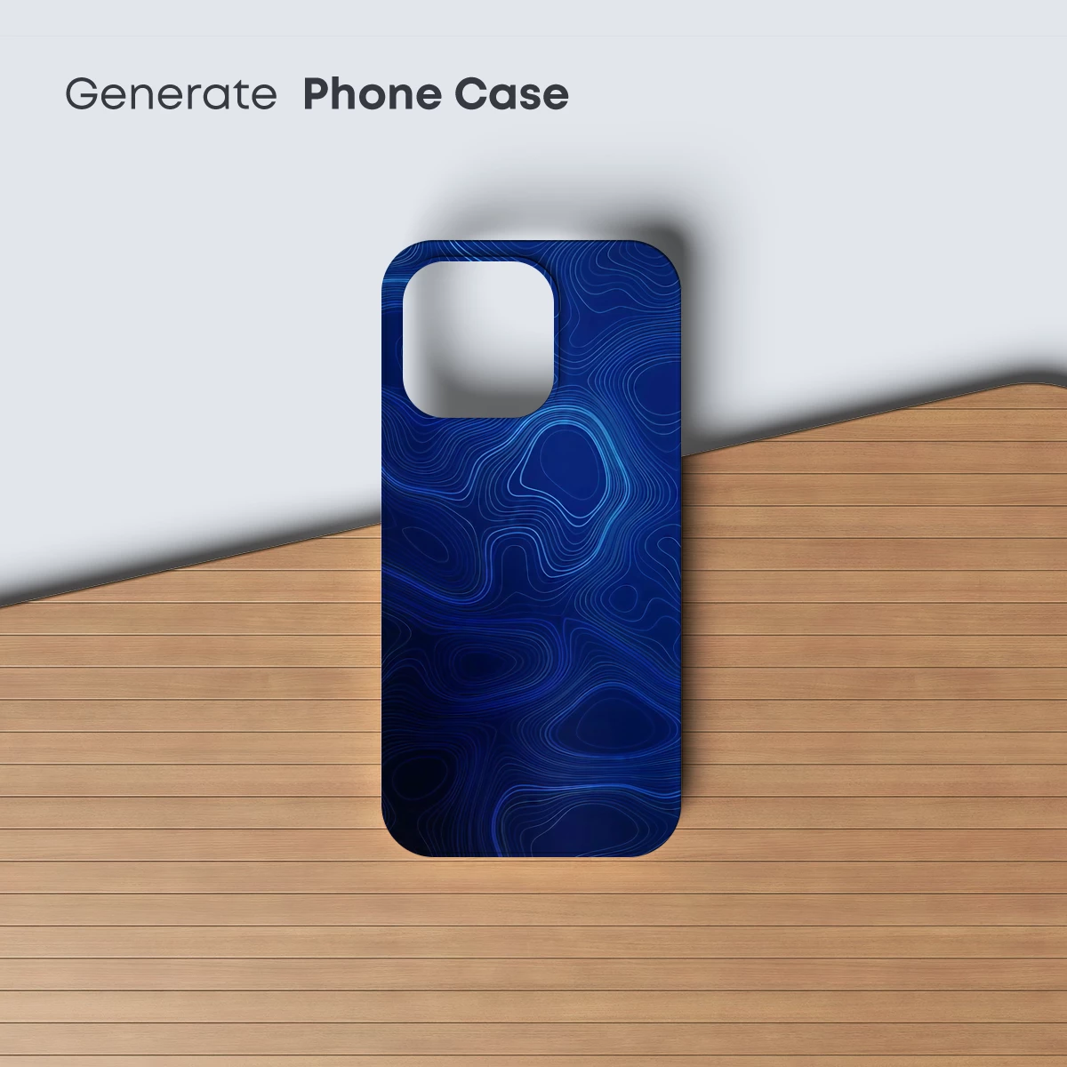 Blue Topographic Waves: Abstract Depth - Image 3