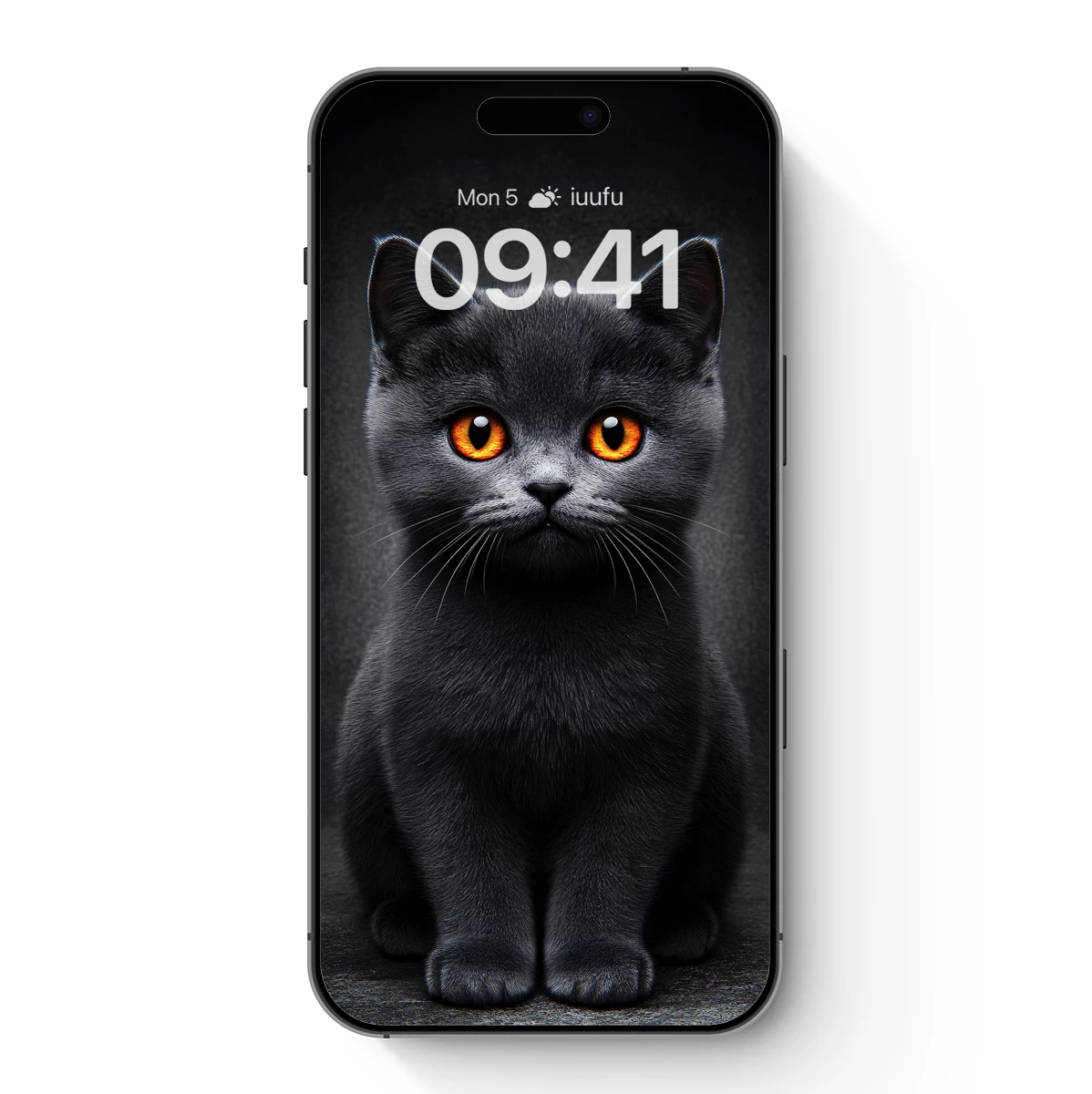 Mystic Midnight Cat: Glowing Eyes in Shadows