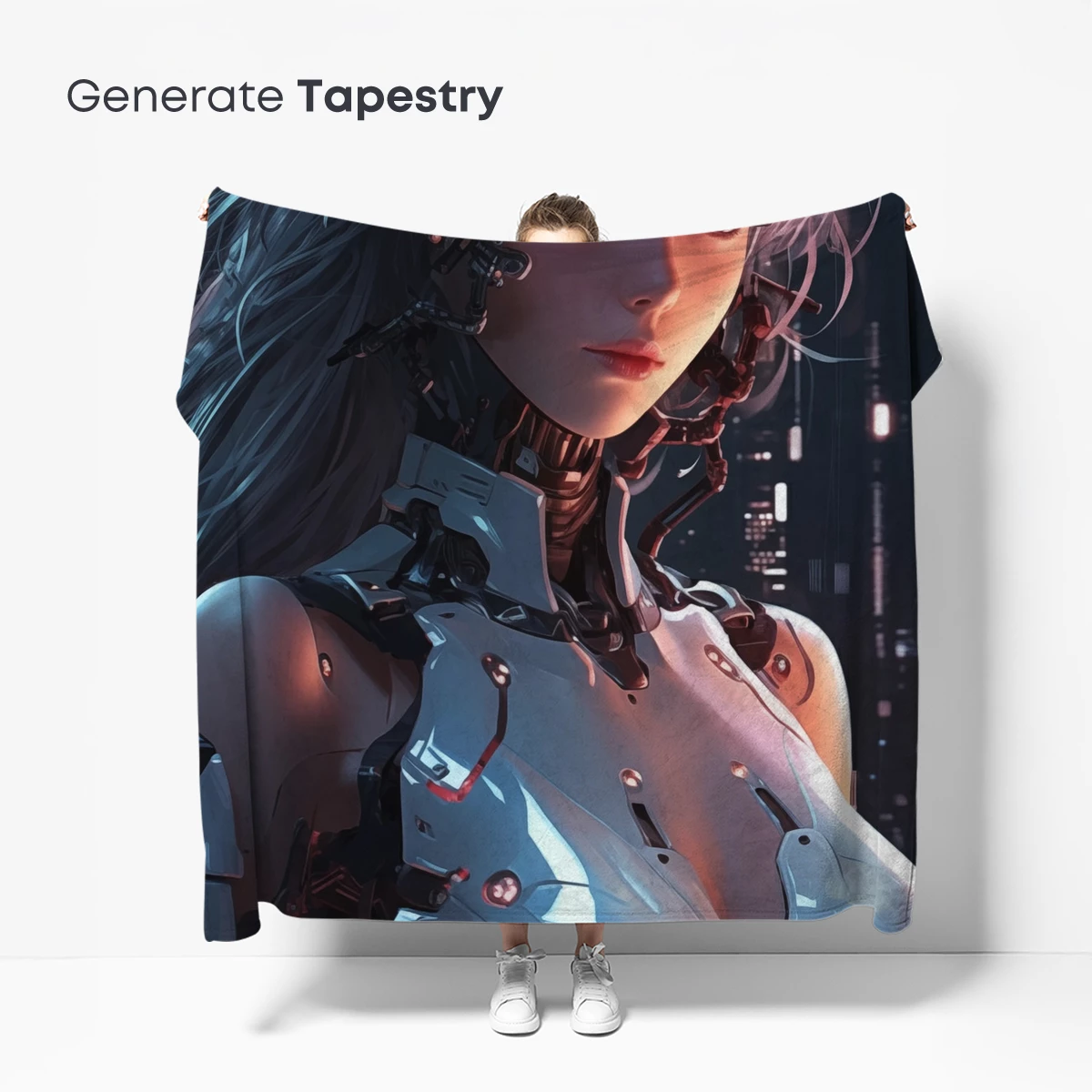 Cybernetic Muse: Futuristic Elegance in Steel and Silk - Image 5