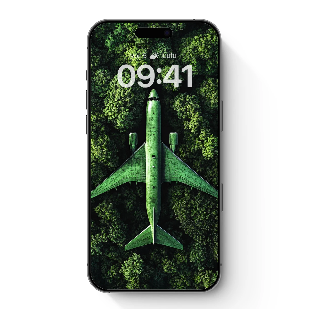 Emerald Airship Amidst Verdant Canopy