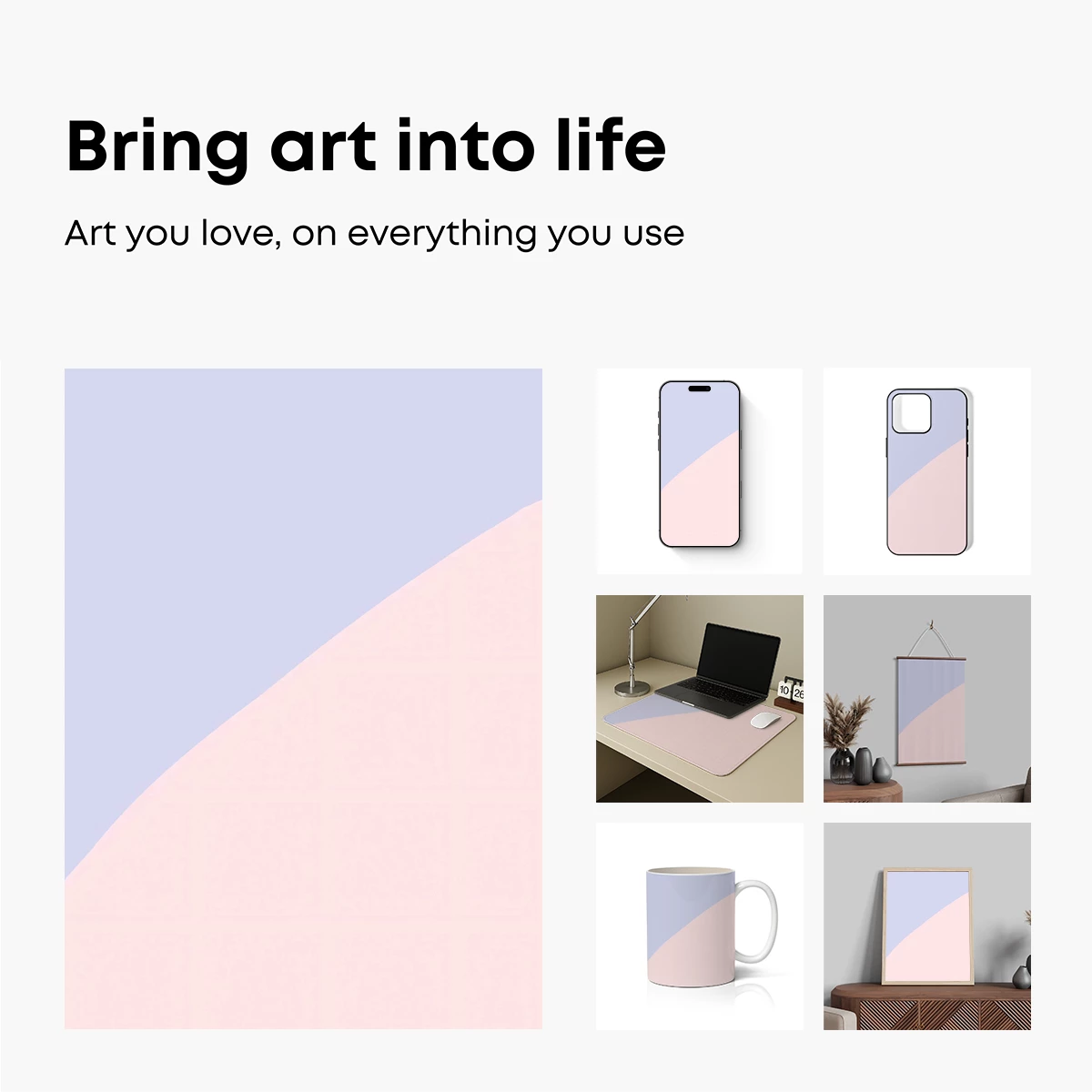 Diagonal Duo: Pastel Harmony in Geometric Simplicity - Image 2