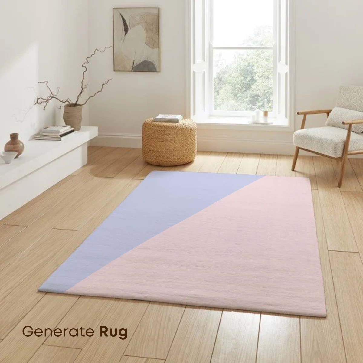 Diagonal Duo: Pastel Harmony in Geometric Simplicity - Image 6