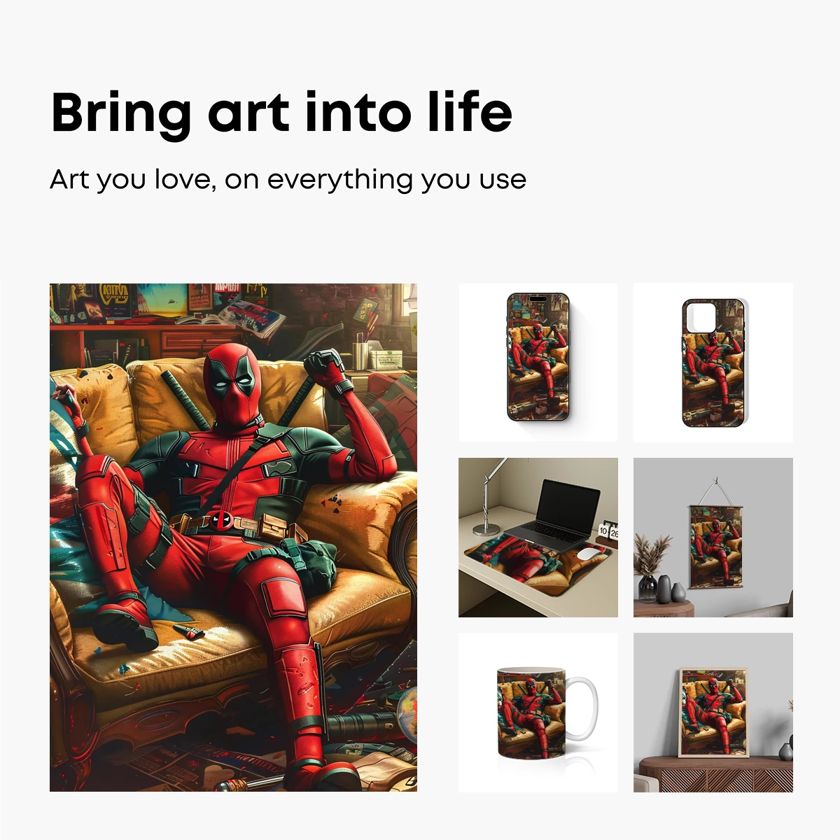 Deadpool's Cozy Chaos: A Superhero's Lazy Day - Image 2