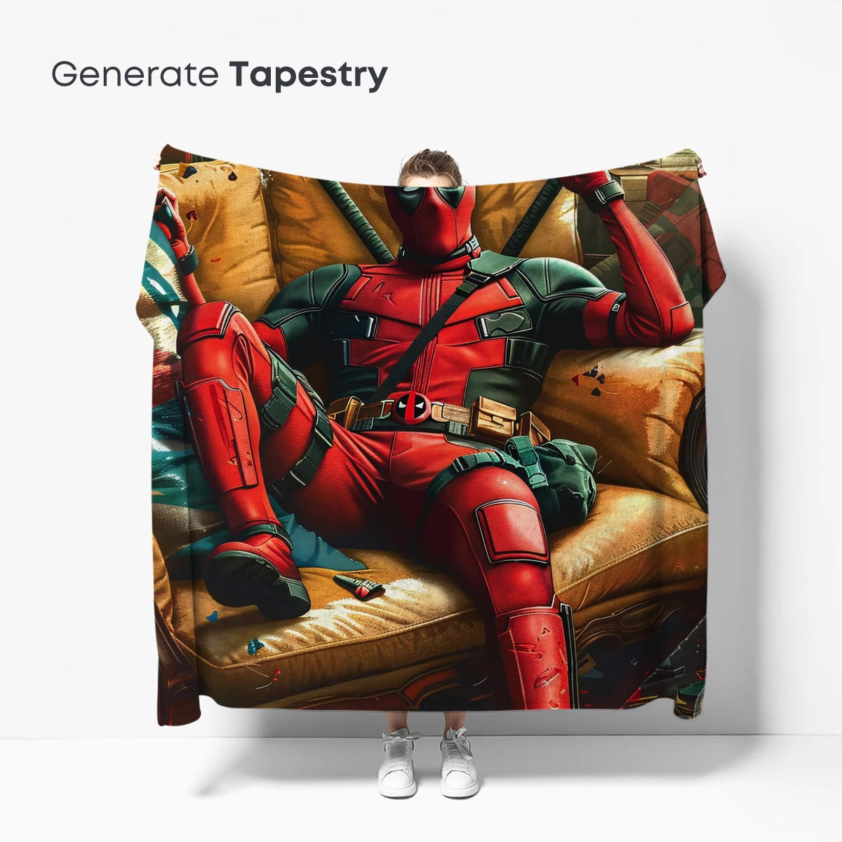 Deadpool's Cozy Chaos: A Superhero's Lazy Day - Image 5