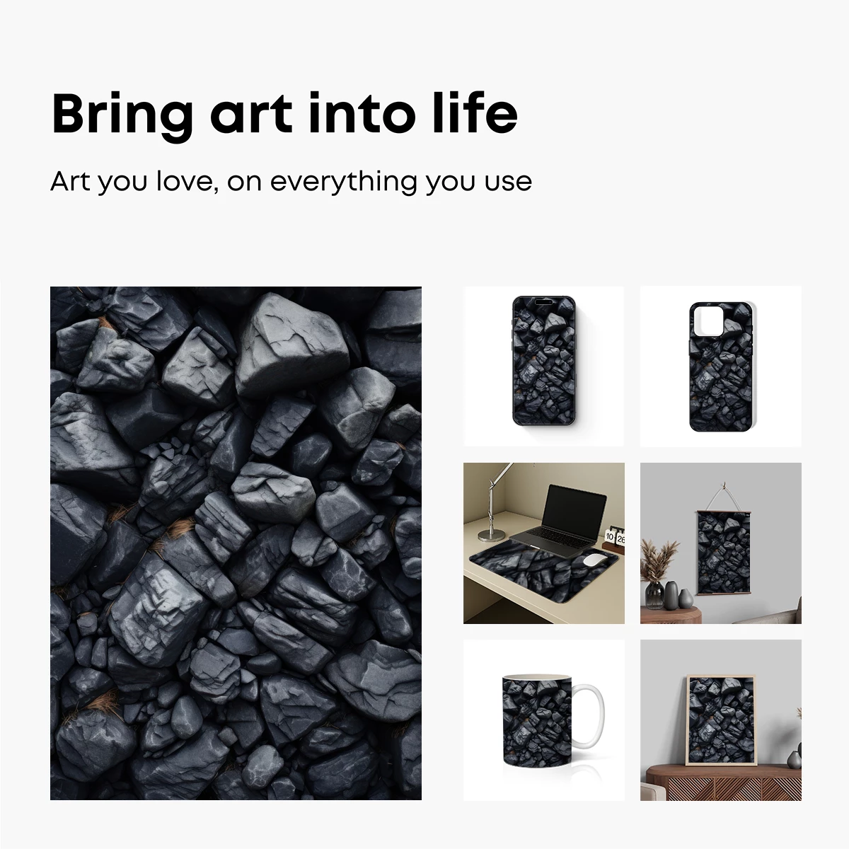 Eternal Midnight Stones: A Textural Odyssey - Image 2