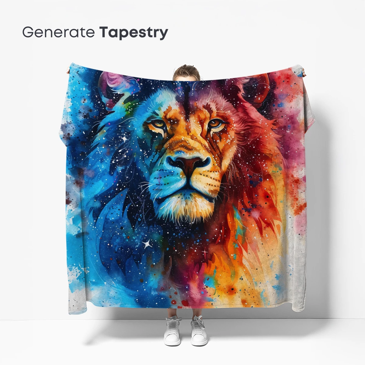 Cosmic Lion: Fusion of Galaxy and Mane - Image 5