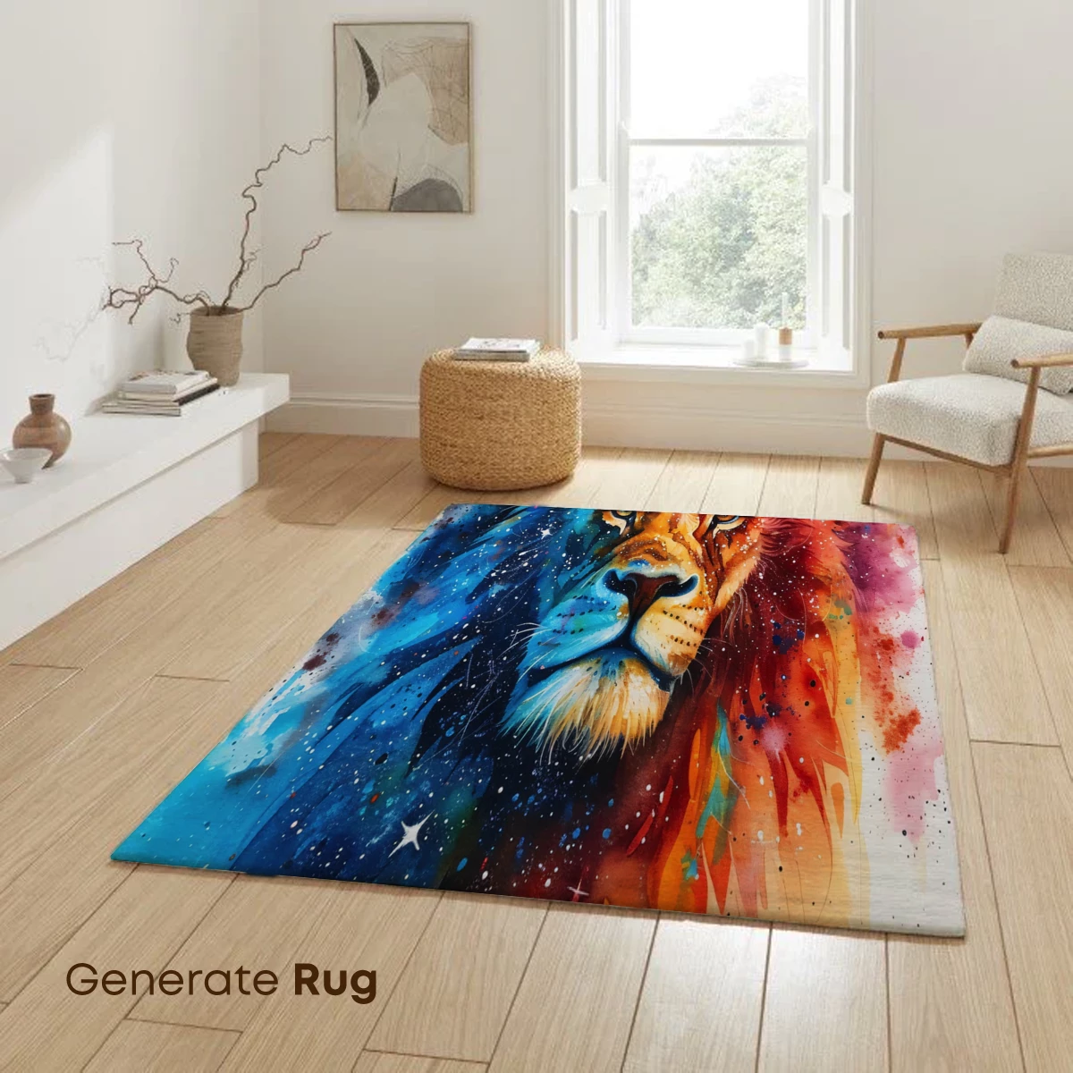 Cosmic Lion: Fusion of Galaxy and Mane - Image 6