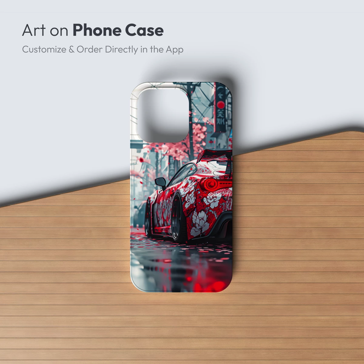 Cherry Blossom Supercar: Urban Art Fusion - Image 3