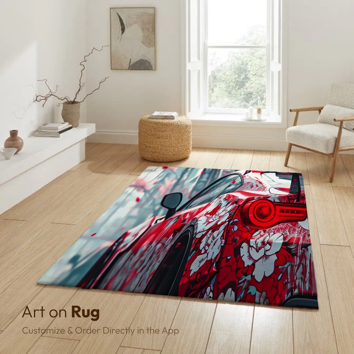 Cherry Blossom Supercar: Urban Art Fusion - Image 6