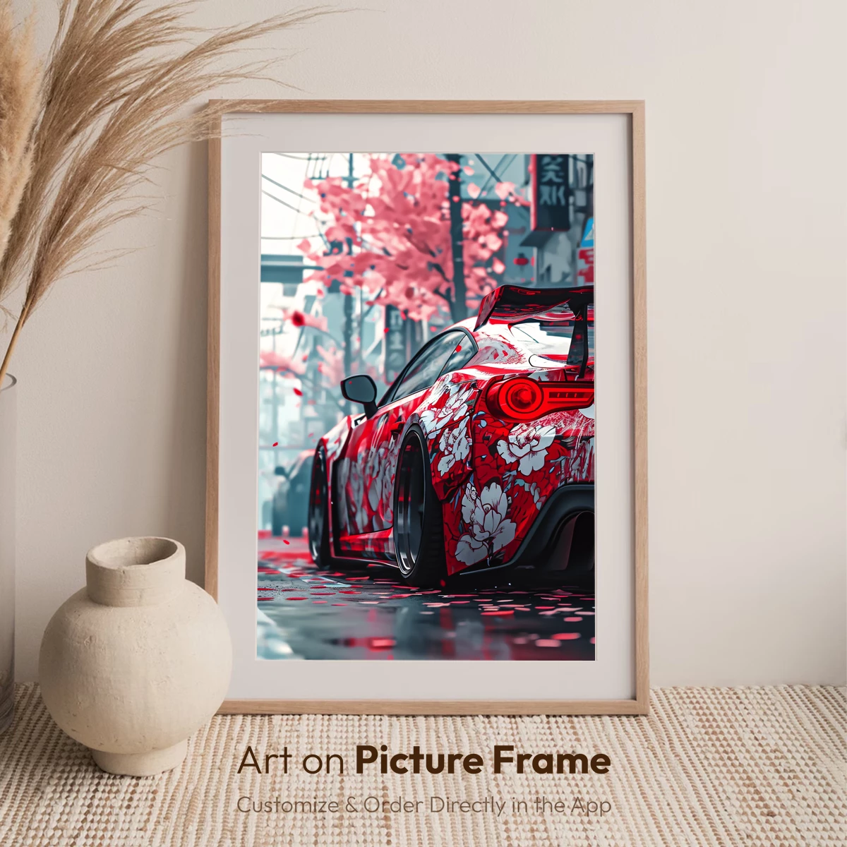 Cherry Blossom Supercar: Urban Art Fusion - Image 7