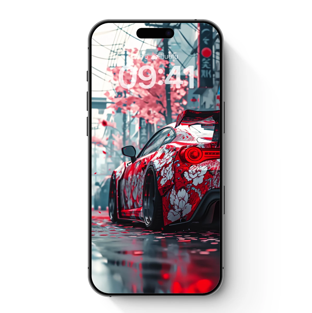 Cherry Blossom Supercar: Urban Art Fusion