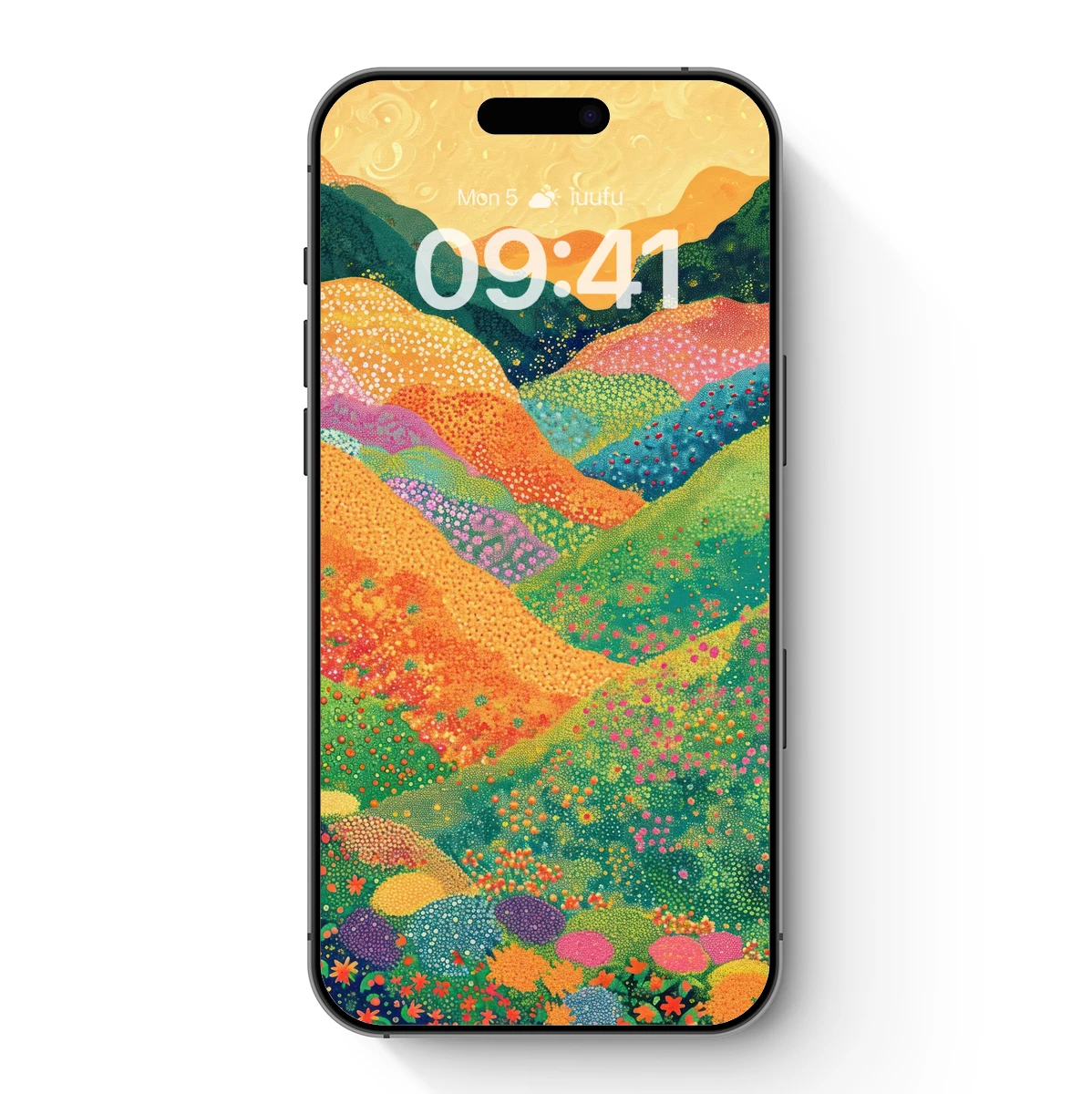 Dot-Painted Mountain Symphony Dot-Painted Mountain Symphony