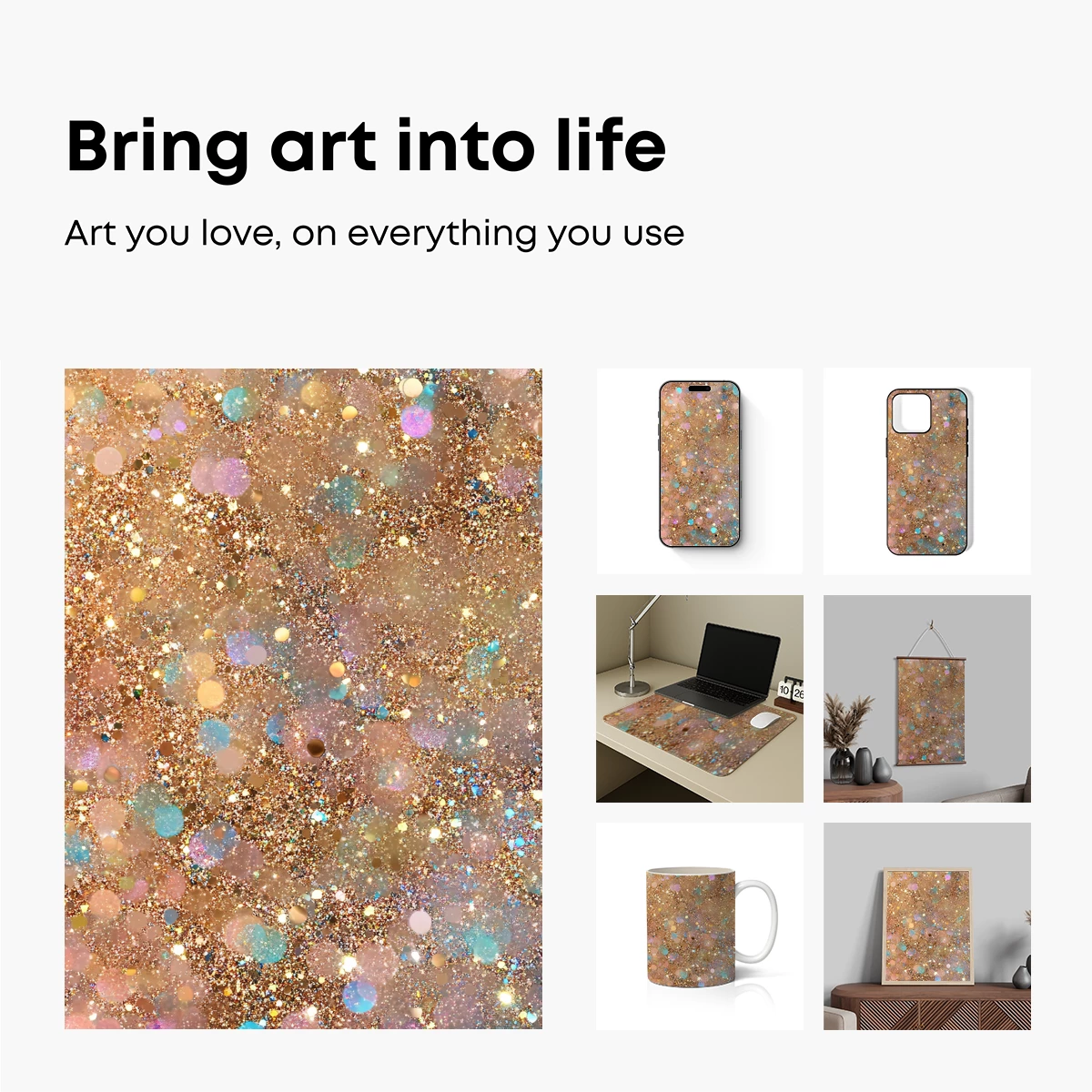 Golden Bokeh Symphony: A Glittering Dreamscape - Image 2