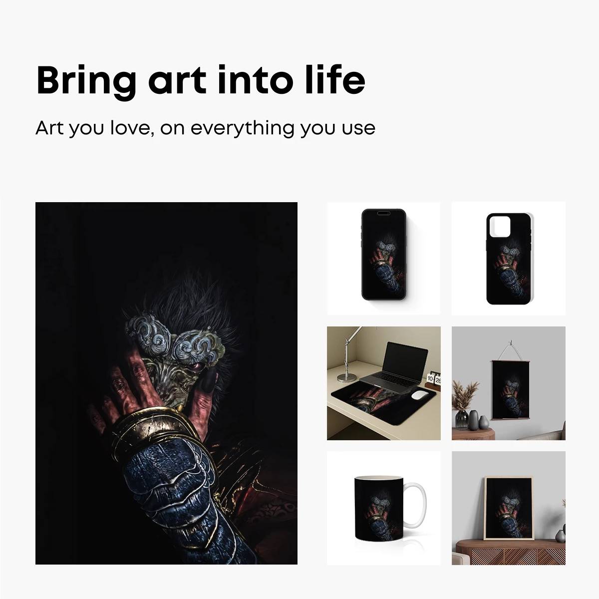 Eternal Warrior's Mask: Gothic Fantasy Artistry - Image 2