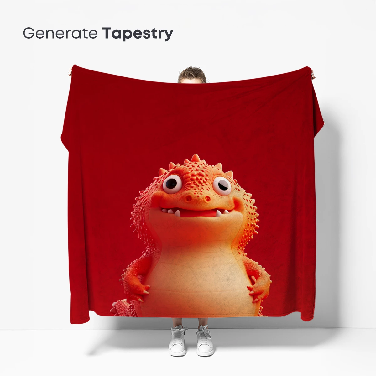 Chubby Dragon Delight: Whimsical Creature in Scarlet - Image 5