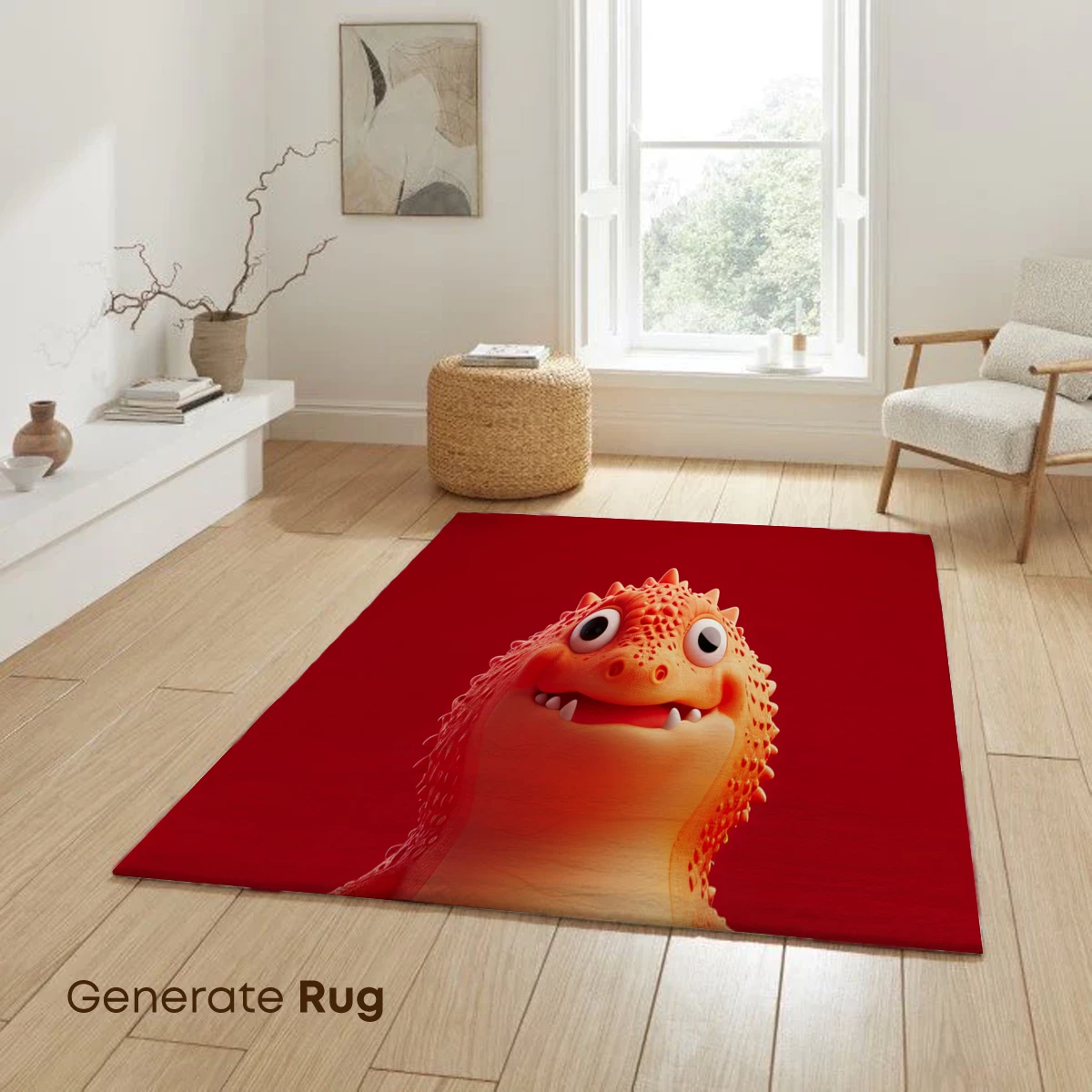 Chubby Dragon Delight: Whimsical Creature in Scarlet - Image 6