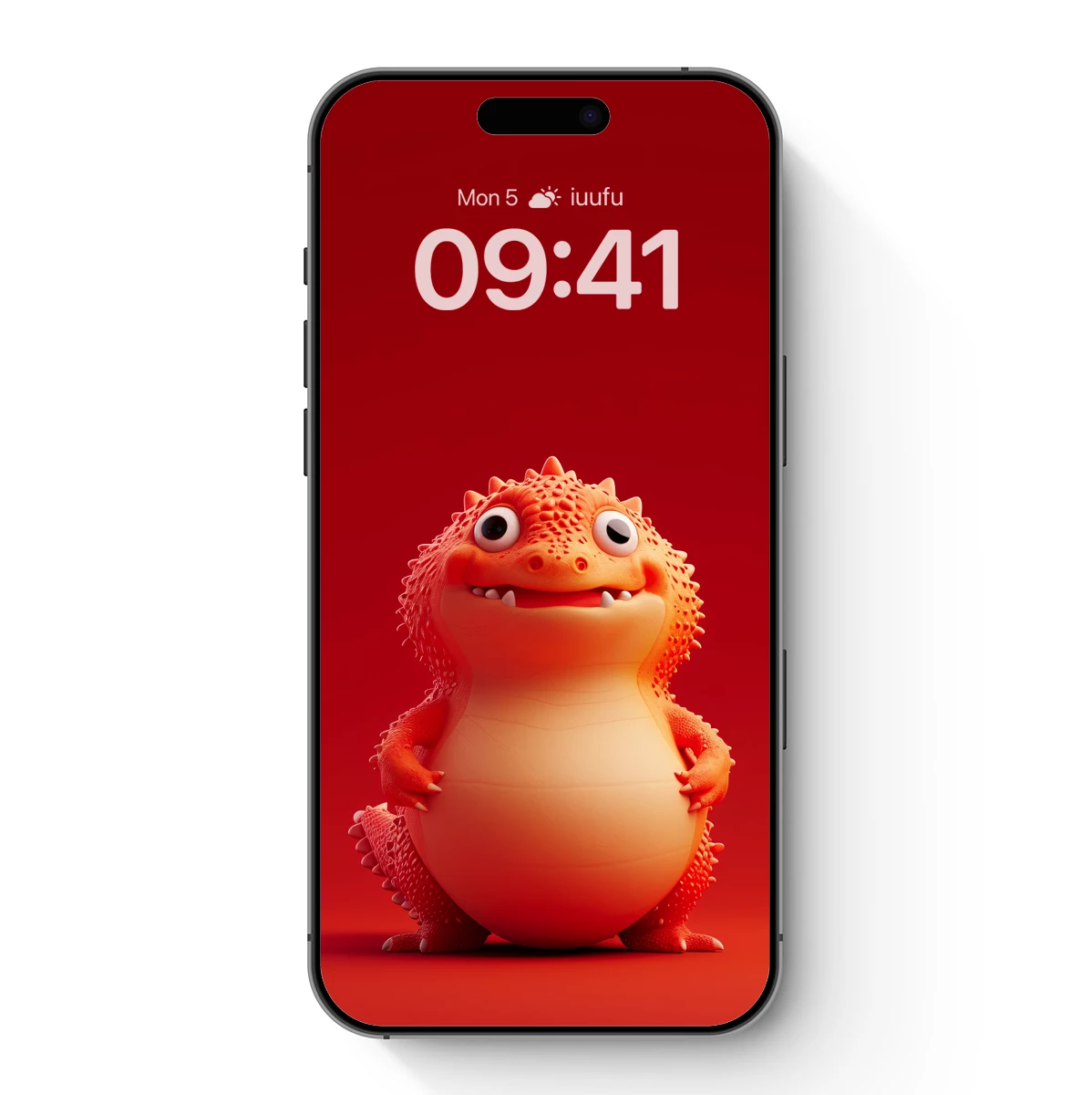 Chubby Dragon Delight: Whimsical Creature in Scarlet