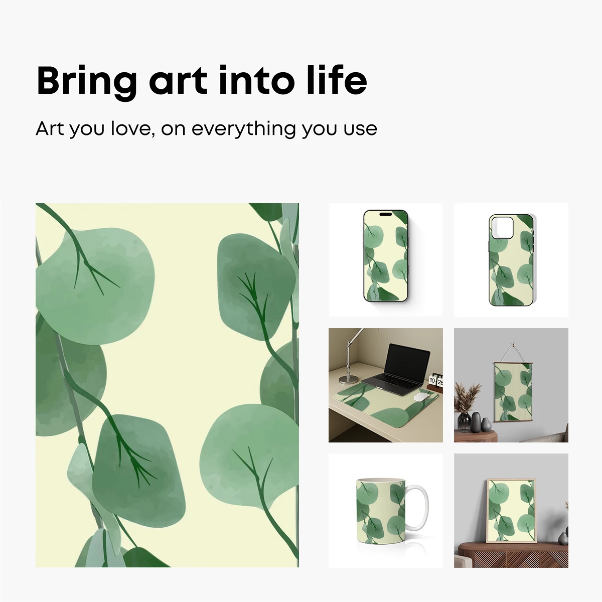 Eucalyptus Whispers: Watercolor Greenery - Image 2